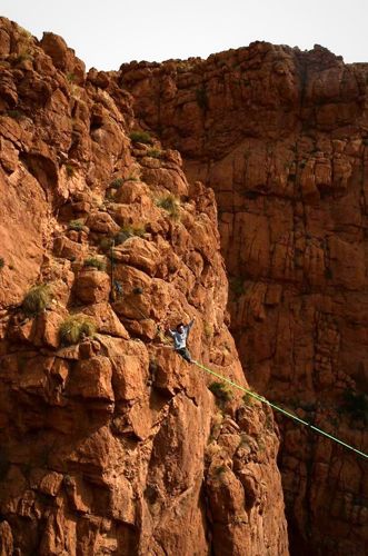 Lezení a Slackline v MAROKU