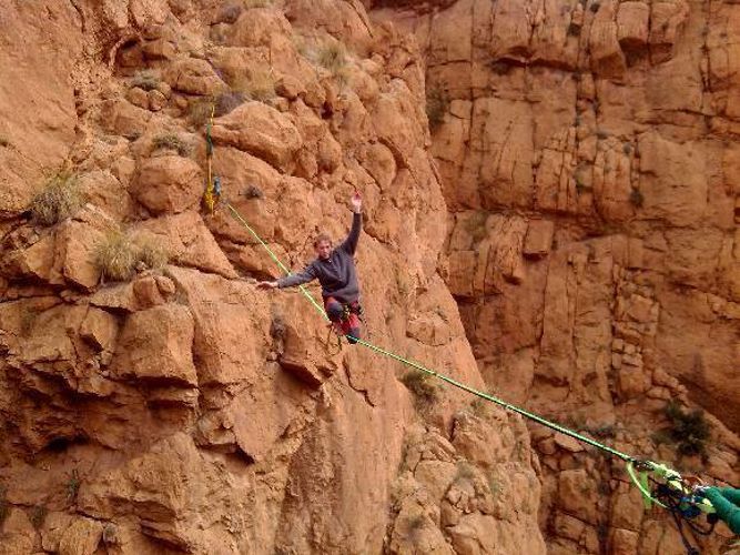 Lezení a Slackline v MAROKU